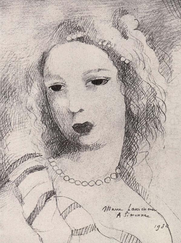 Marie Laurencin Portrait of Femail china oil painting image